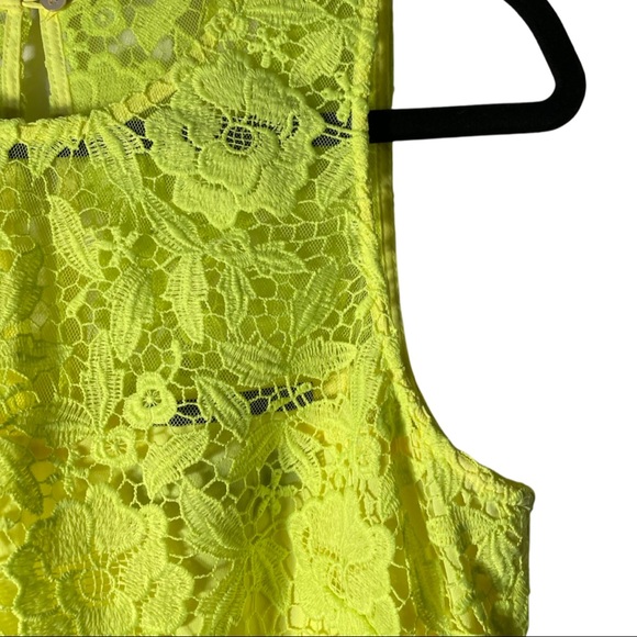 JCrew Collection Neon Yellow Lace Dress - Picture 2 of 3